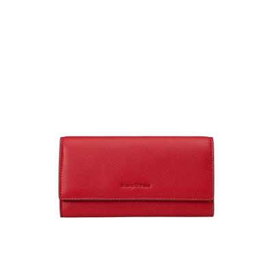 Geldbörse "JESSIE", Damen, rot, Glattleder, MARC O'POLO ACCESSORIES, unifarben, Kleinlederwaren, Damen Geldbeutel, Portemonnaie mit zwei großen Hauptfächern