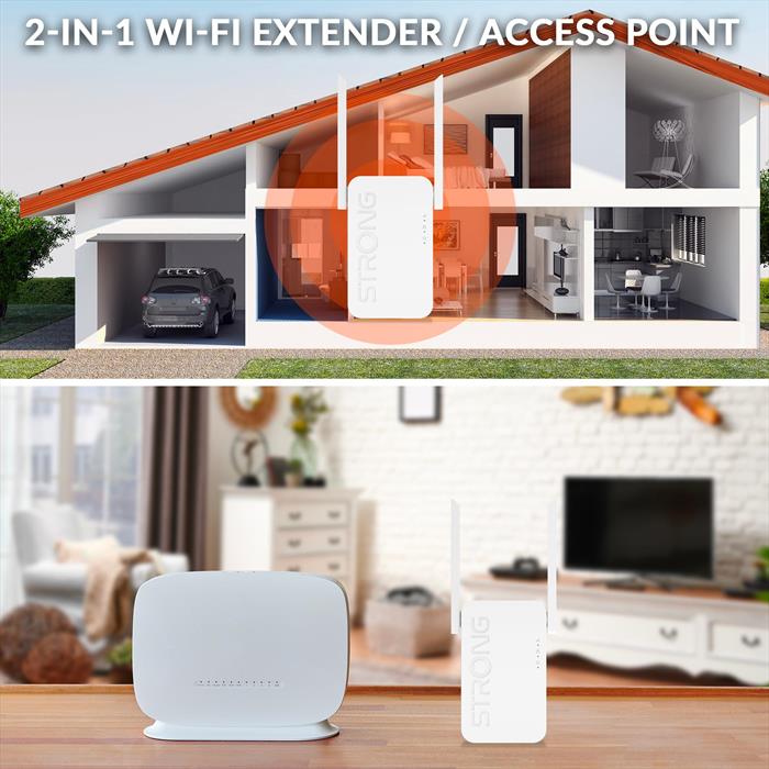 STRONG Range Extender Repeaterax3000-bianco