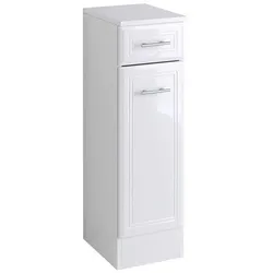 Bad Unterschrank in Weiß Hochglanz 25 cm breit