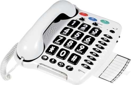 Geemarc CL100 Schnurgebundenes Telefon mit grossen Tasten - 30dB