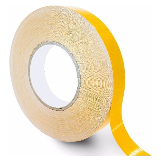 RS PRO F30 Kunststoff-Klebeband doppelseitig, Gelb, Stärke 0.245mm, 19mm x 50m (19 mm) (2231083)