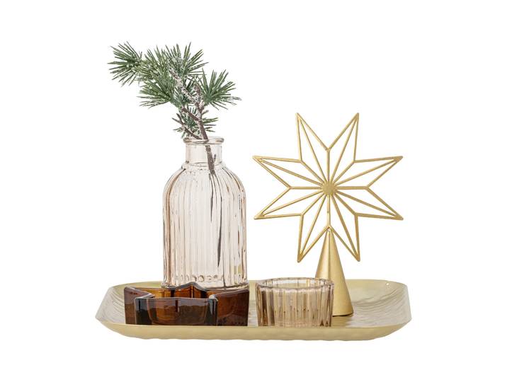 Bloomingville Plateau Sanga avec objets décoratifs, 6 pièces Or