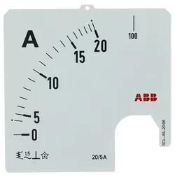 ABB SCL-A5-20/96 Amperemeter Skale Stromwandleranschluss 20/5A 2CSG123075R5011 SCLA52096