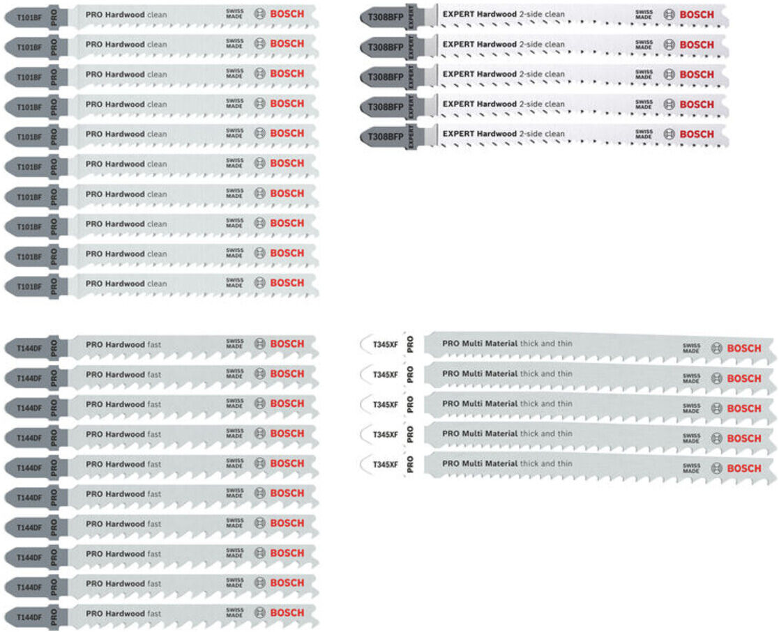 Bosch Sägeblätter PRO Wood and Metal Set Küchenbauer,30tlg (2607011945)