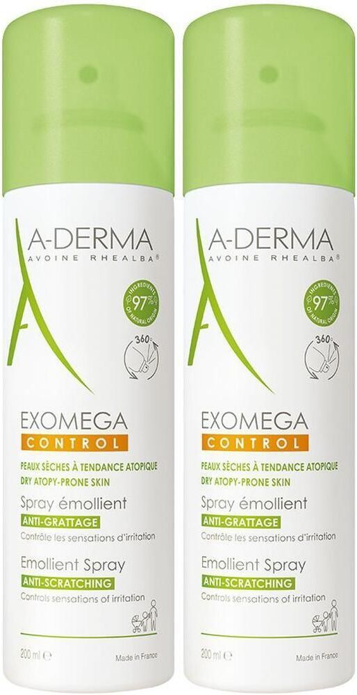 A-Derma Exomega Control Spray rückfettend 2x 2x200 ml