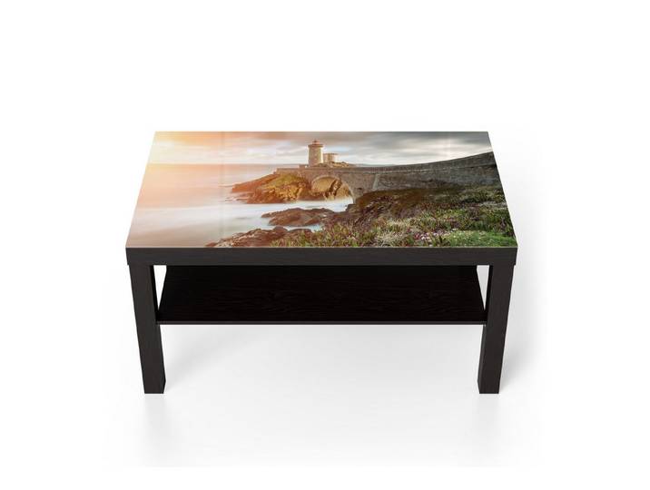 DEQORI Couchtisch 'Leuchtturm Wache', Glas Beistelltisch Glastisch modern