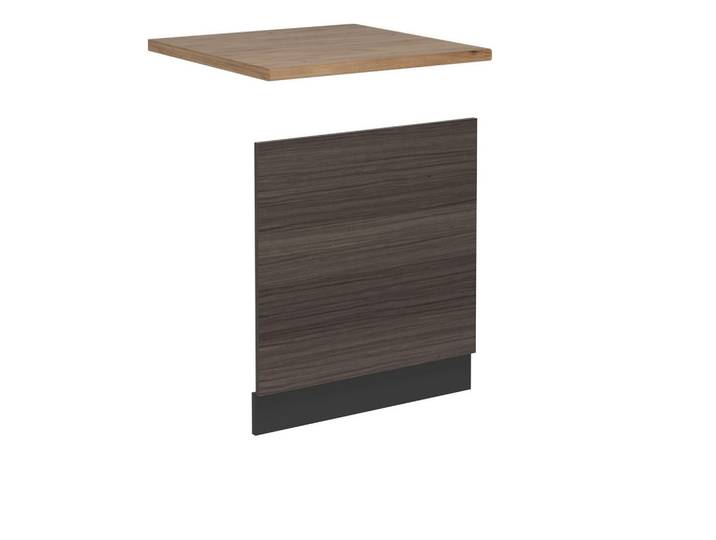 Vicco Frontblende R-Line Edelgrau 60 cm, AP Eiche, Grau, Anthrazit, Holzwerkstoff, Rechteckig, 60x57.2x60 cm, Küchen, Küchenmöbel, Küchenschränke, Küchenunterschrank
