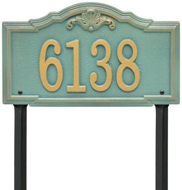 Glendora Yard Plaque - Verdigris/Gold - Grandin Road