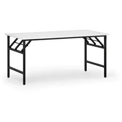Klapptisch FAST READY, 160x80 cm, schwarzes Gestell, weiß