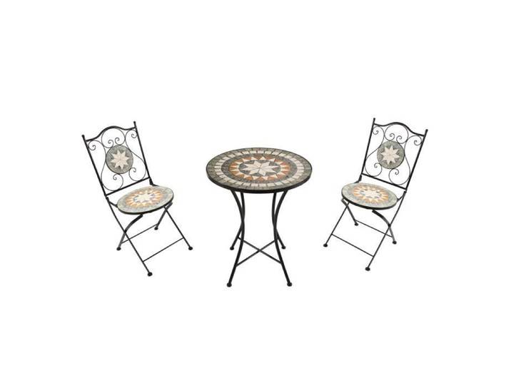 Ensemble Bistro Extérieur Mosaique Feuilles Verte - AXI Amélie Table et Chaise Bistrot