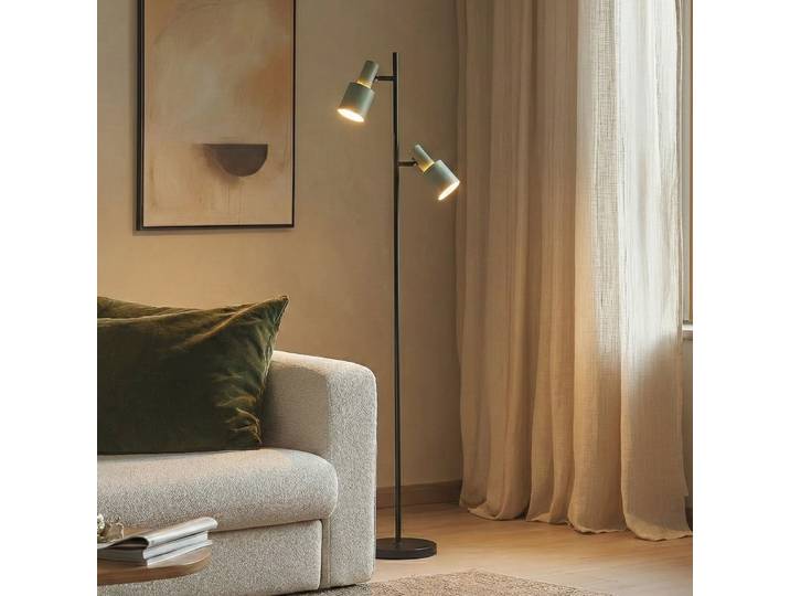 Ovelia Stehleuchte Green/Black - Lindby - Arbeitszimmer / Büro - Modern - Metall - Mehrflammig