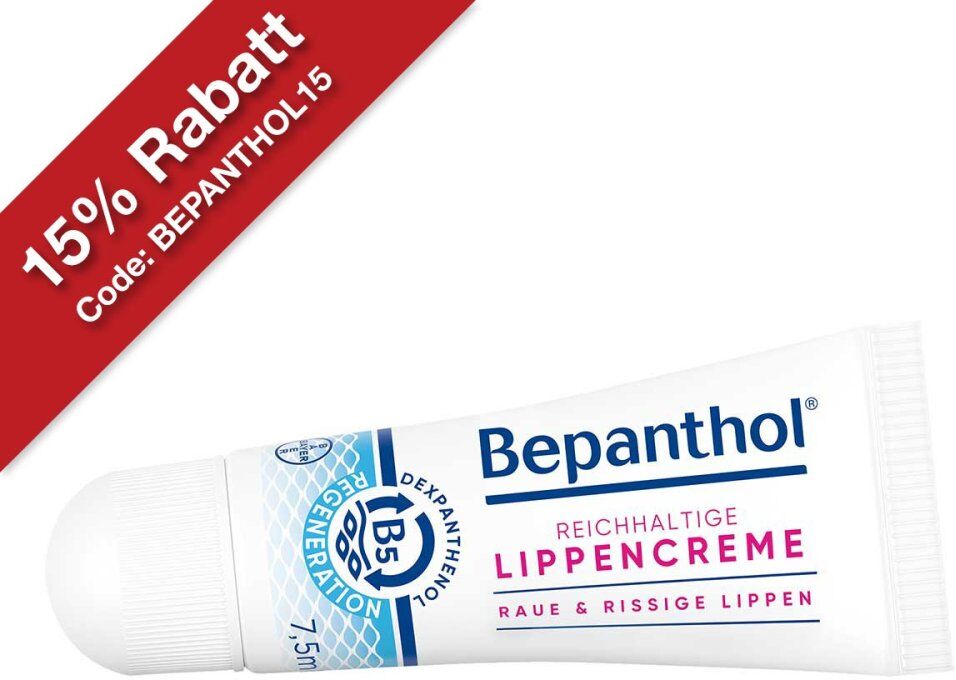 Bepanthol Reichhaltige Lippencreme für raue, rissige Lippen 7.5g