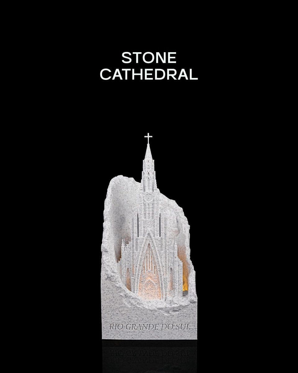 Stone Cathedral Architectuur decoratiemodel voor interieurdecoratie en bureau decoratie