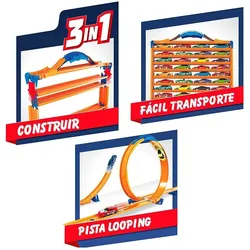 Hot Wheels Parkhaus mit Fahrzeugen 30 x 27 x 6 cm Träger Fahrzeug