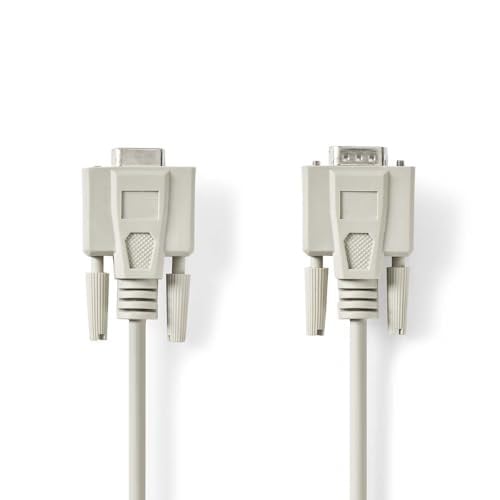 Nedis Seriële kabel D-SUB 9-pins naar D-SUB 9-pins, 5,00 m, Ivoor