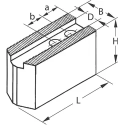 Röhm, Zubehör Maschine, Aufsatzbacken-Set 210, 40 mm x 35 mm x 102 mm, 3-teilig