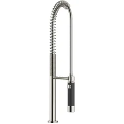 Dornbracht Profibrausegarnitur SERIENNEUTRAL Platin gebürstet, Armaturenhöhe 665 mm, Bohrungsdurchmesser 30 mm, Sprayface mit Antikalk-System