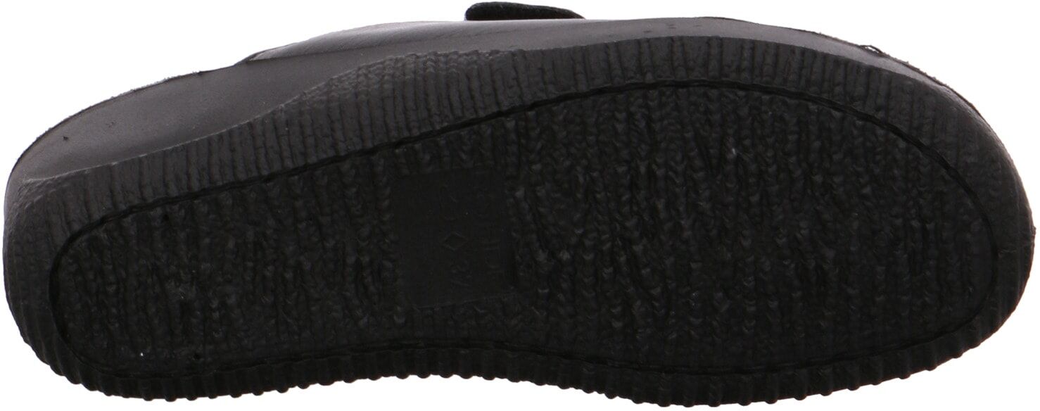 Pantolette ROHDE "Soltau-40", Damen, Gr. 42, Lederimitat, schwarz, Basic, Schuhe Pantolette, Hausschuh, Komfortschuh, Klettschuh mit Keilabsatz schwarz 42, Lederimitat