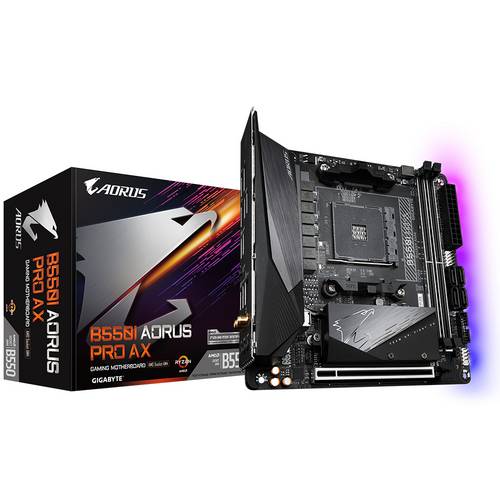 Gigabyte B550I AORUS PRO AX Mainboard Sockel (PC) AMD AM4 Formfaktor (Details) Mini-ITX Mainboard-Chipsatz AMD B550