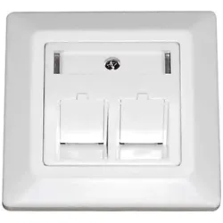 Dätwyler UP-K Dose,leer,schräg rws f.2xRJ45 KeysMod 185867