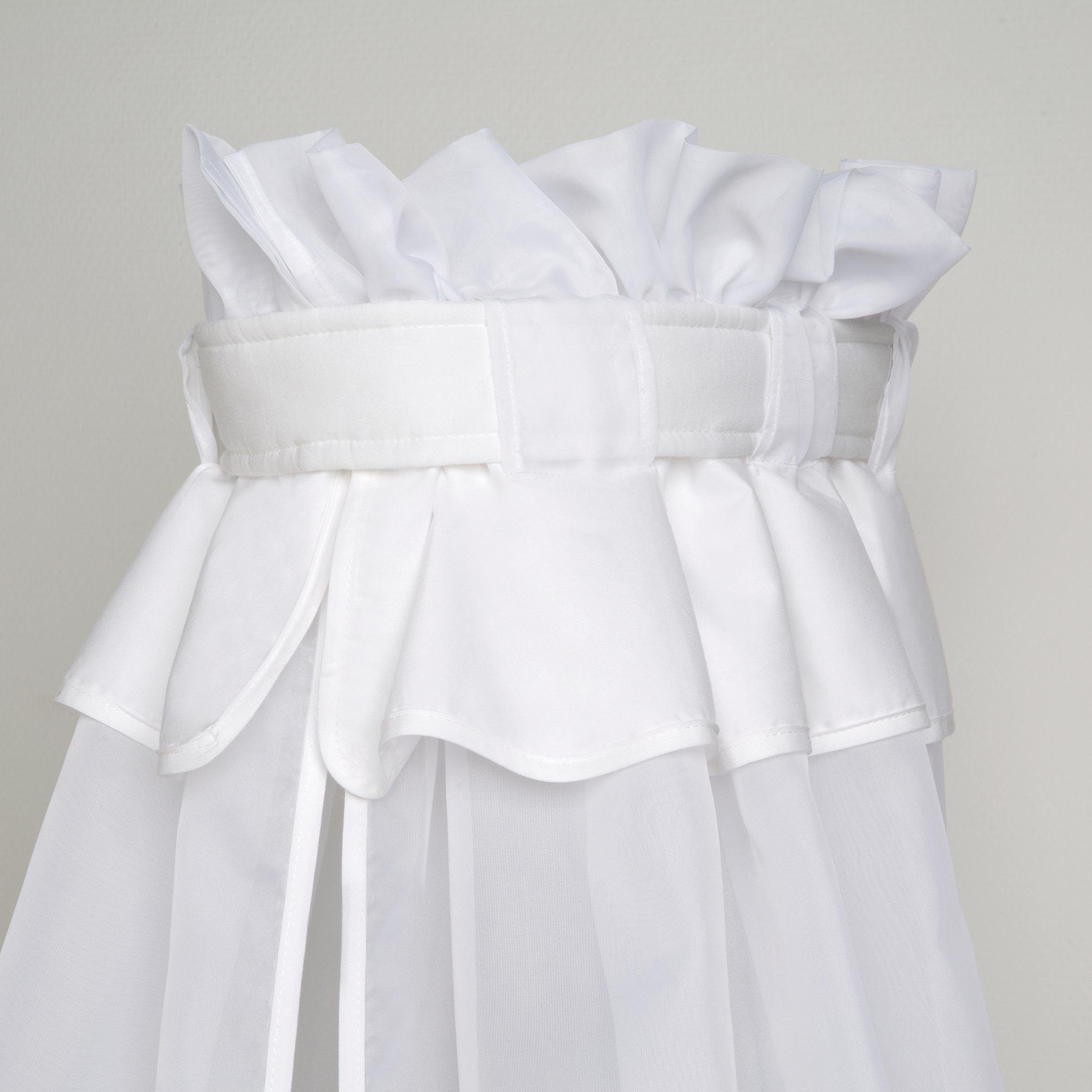 Betthimmel ROBA "Uni, weiss", weiss (weiß), B:250cm H:160cm, Baumwolle, Polyester, Betthimmel, Betthimmel weiß Einheitsgröße