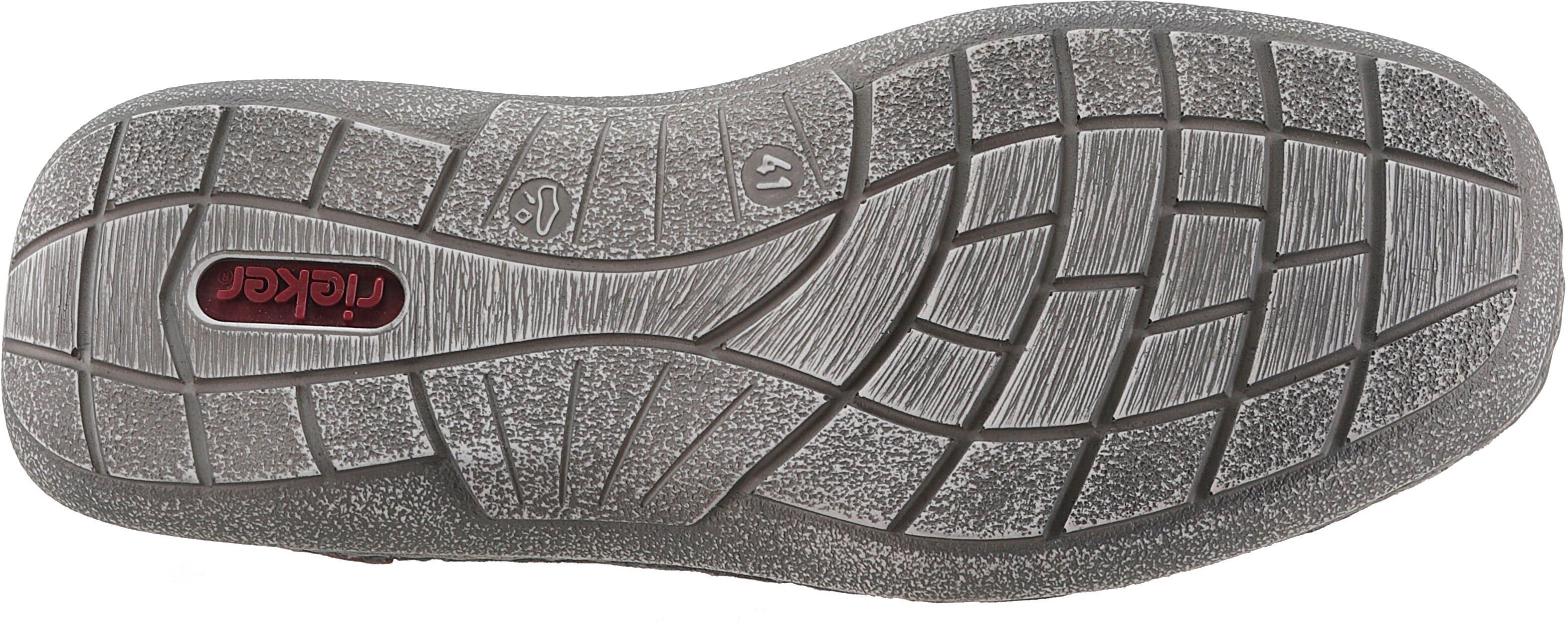 Slipper RIEKER, Herren, Gr. 44, Textil, bunt (navy braun), Lederimitat, Textil, Schuhe Slipper, Halbschuh, Freizeitschuh, Schlupfschuh mit luftigem Mesh navy braun 44, Textil