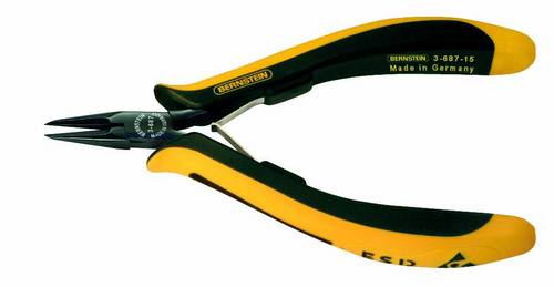 Bernstein Tools for Electronics 3-687-15 ESD Spitzzange Gerade 130mm