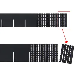 PROREGAL Universaleinteiler | HxL 5,7x40cm | Stärke 1,2mm | Anthrazitgrau