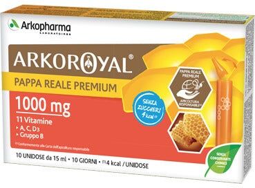 ARKOFARM Srl Arkoroyal - Pappa Reale 1000mg Con Vitamine Senza Zucchero 10 Fiale
