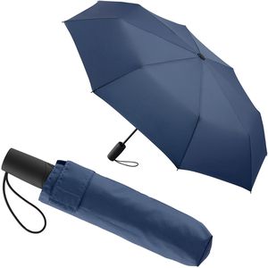 Fare Regenschirm AOC marine, windsicher, Auf-Zu-Automatik, Ø 98 cm, 30 cm, Taschenschirm, 100 Stück