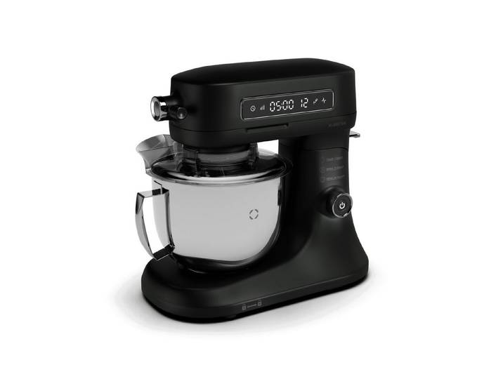 Klarstein Küchenmaschine, 1600 W, 5 l Schüssel, Knethaken Rührbesen Schneebesen 5 L LCD Touch