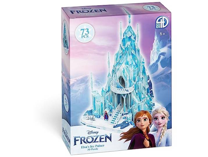 4D Build 4D51020 Elsa Disney Frozen Ice Palace Castle 3D puzzel, 73 stuks, wit/blauw