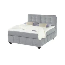 Jette Home Boxspringbett  Jette Pillow ¦ grau ¦ Maße (cm): B: 162 H: 140,5