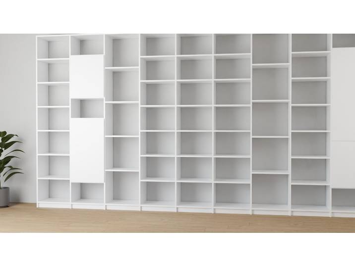 Großes weißes Regal nach Maß MDF Lackiert Signal­weiß RAL&nbsp;9003