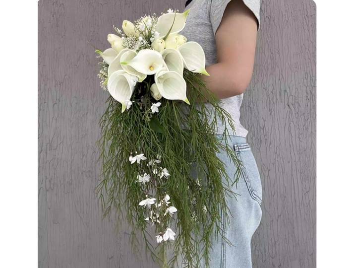 Fleur à main, accessoires photo de mariée, fleur artificielle, fleur bionique de mariage