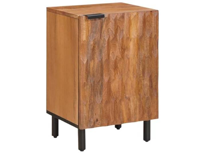 KFPOERTFGD Badschrank aus Mangoholz, Badezimmerschrank mit Tür & Regal Massivholz, Kompaktes Design, Ideal für kleine Bäder