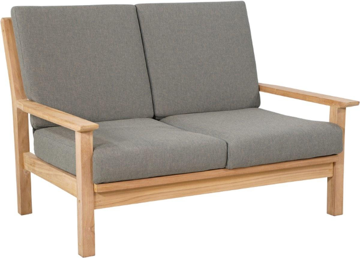 Lesli Living 2-persoons loungebank van teak voor in de tuin of op het terras