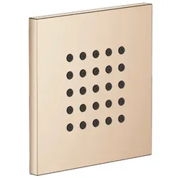 Dornbracht UP-Seitenbrause FlowReduce SERIENNEUTRAL in Champagne (22kt Gold), 120 x 120 mm, max. Durchfluss 6 l/min bei 3 Bar mit Antikalk-System und Durchflussbegrenzer für längeren Brausestrahl