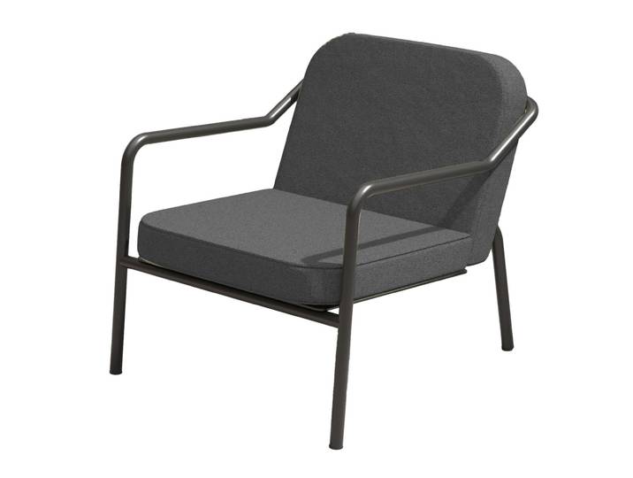 Fauteuil d'accueil Medso ''M'' en tissu Anthracite - pieds métal Noir