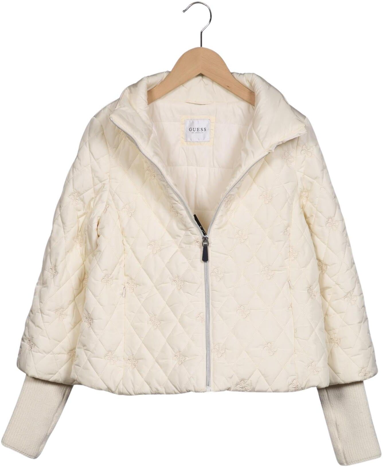 Guess Damen Jacke, Cremeweiß, Gr. M, Synthetik - Second Hand