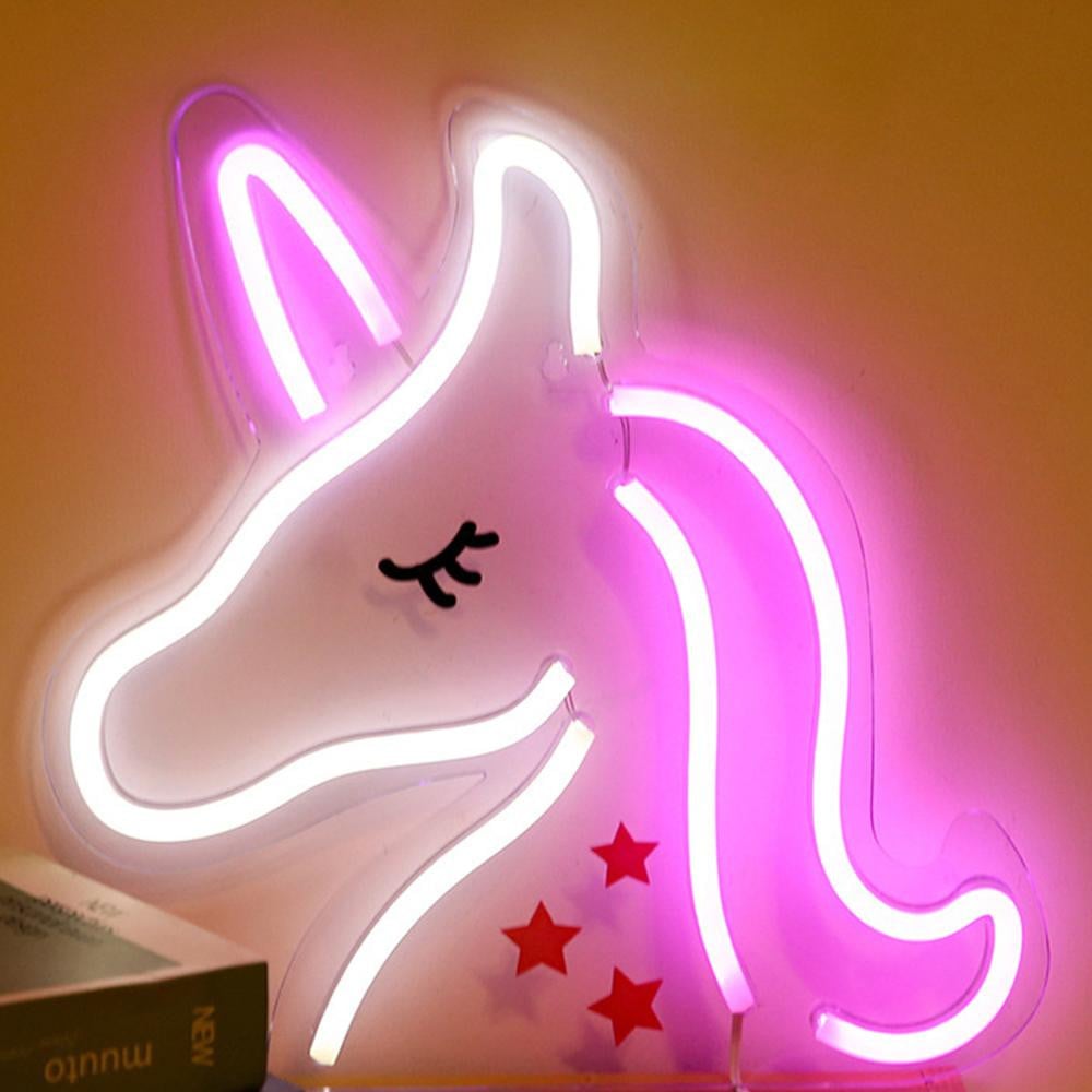 Rosikey LED Neonlicht Eenhoorn Wanddecoratie - 30 x 33 cm