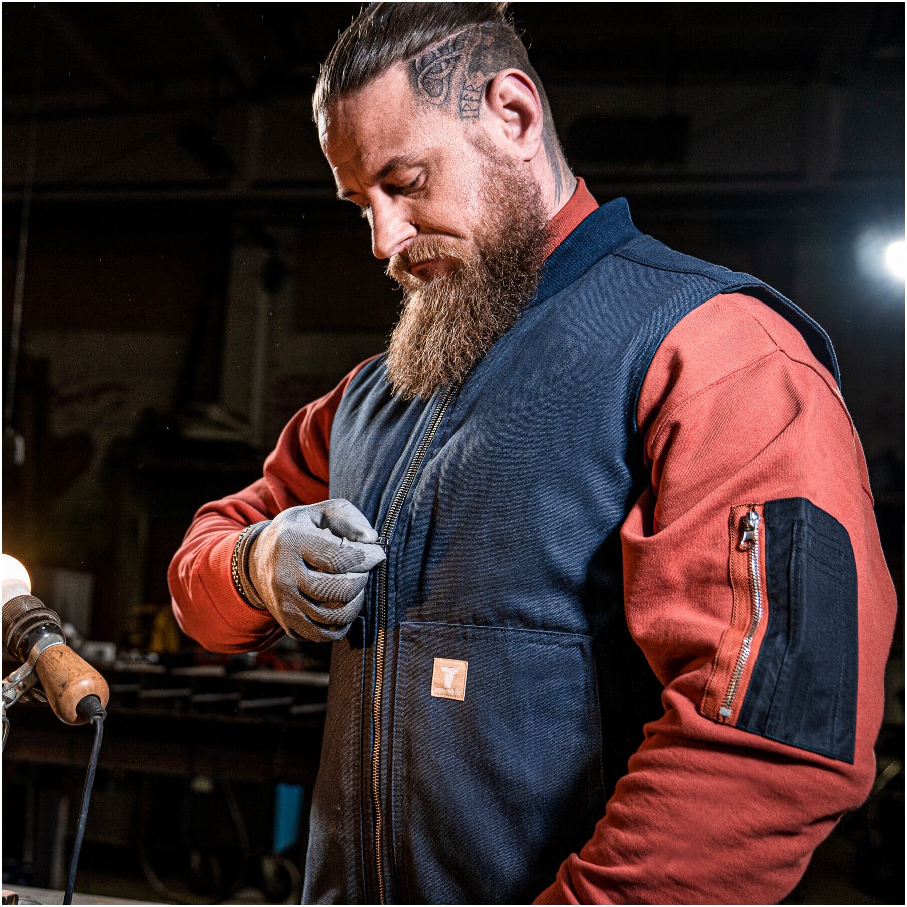 STIER Heavy Work Vest Padded bci cotton S Navy (906702)