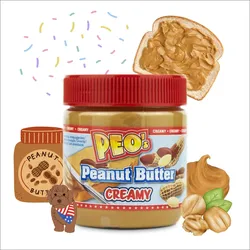 PEO's Peanut Butter 6 x 350g Erdnussbutter Creamy