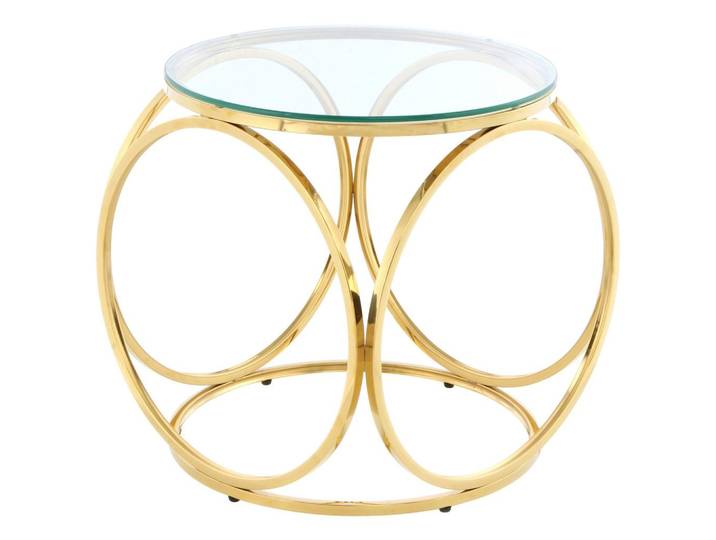 Beistelltisch Whitney 225 Goldfarben/Klar B: 50 cm