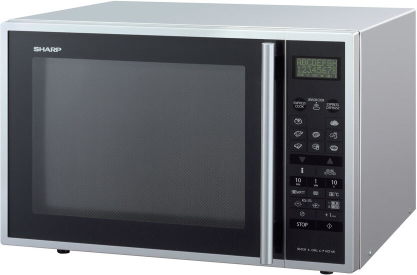 Sharp Home Appliances R-961INW, Arbeitsplatte, Kombi-Mikrowelle, 40 l, 900 W, Eingebautes Display, Berührung