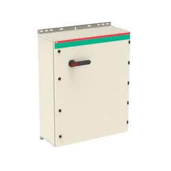 ABB OT800EAUC3TZ Sicherheitsschalter im Stahlblechgehäuse 3-polig 400 kW 400 V mit schwarzem Griff, IP65 Einführung unten