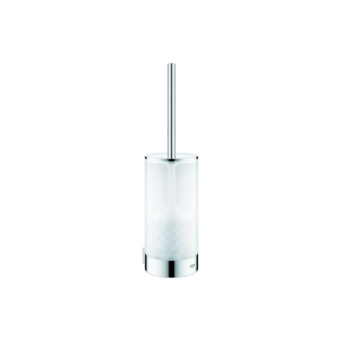 Grohe Selection WC-Bürstengarnitur 41076000 chrom, Glas, Wandmontage, verdeckte Befestigung
