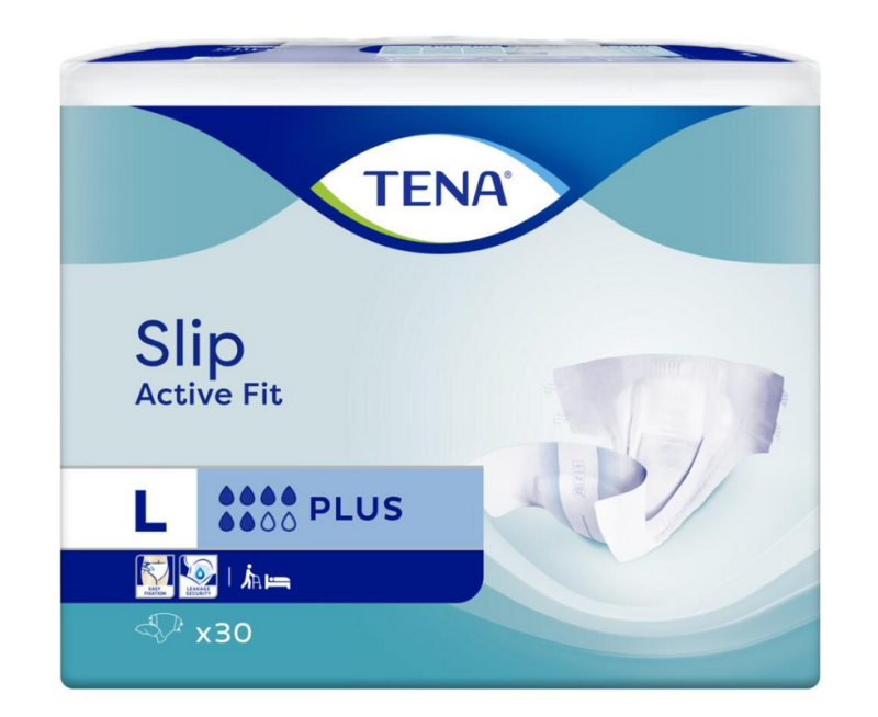 Tena Slip Active Fit Plus Large - 3 paquets de 30 protections
