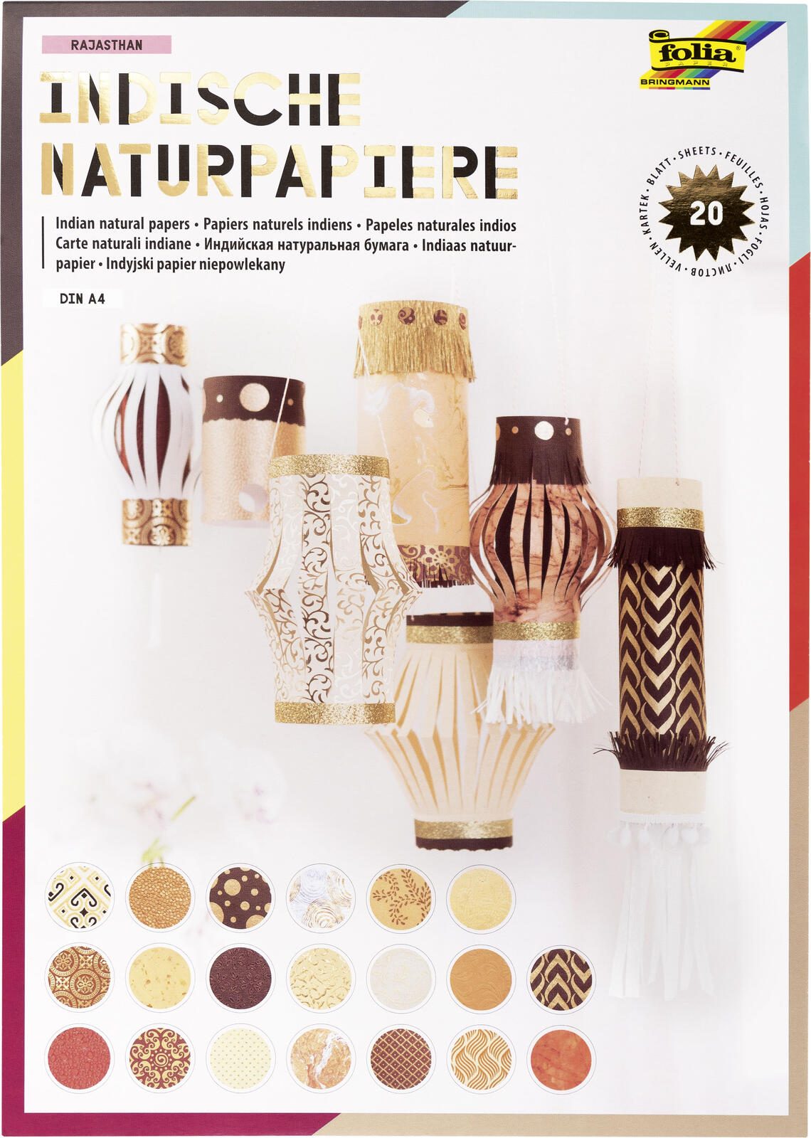 folia Motivblock Colours of India Rajasthan braun/gold 550404