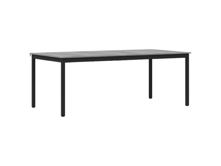 HKQWPBF Esstisch 200 x 100 x 75 cm Holzwerkstoff Rechteckig Schwarzer Metallrahmen, quadratische Metallbeine, moderne Ästhetik, minimalistischer Look, Esszimmer, Küche